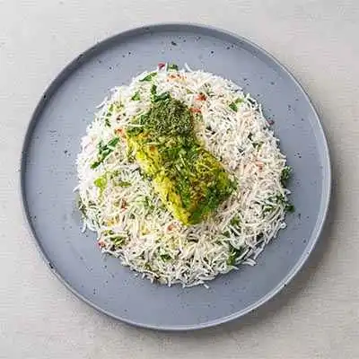 Jalapeño Verde Fish With Kale Brown Rice